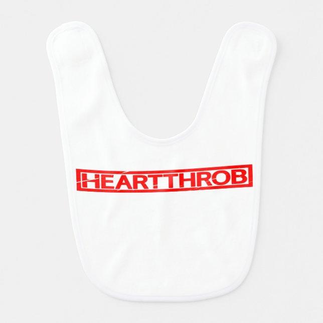 Heartthrob Stamp Baby Bib (Front)
