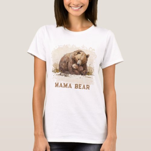 Heartwarming AP72 MAMA BEAR Cub Mothers Day Card  T_Shirt