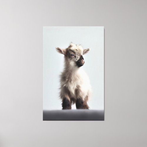 Heartwarming Baby Goat Portrait Photography Canvas Print