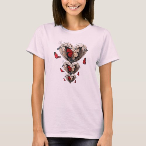 Heartwarming Butterfly Art T_Shirt