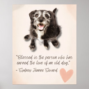 Heartwarming Dog Poster, Pet Lovers Decor, Senior Poster