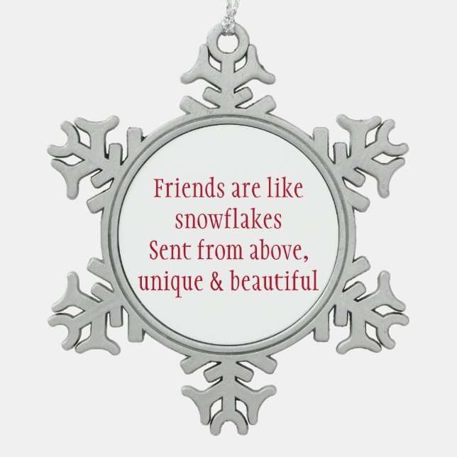 Heartwarming friendship Christmas ornament (Front)