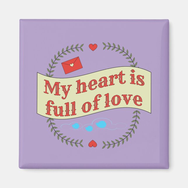 Heartwarming Message Design  Magnet (Front)