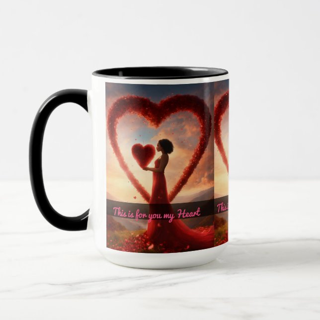 "Heartwarming Mug Love Design: Perfect Gift " (Left)