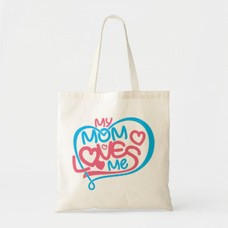 Heartwarming "My Mom Loves Me" Special Bond Design Tote Bag