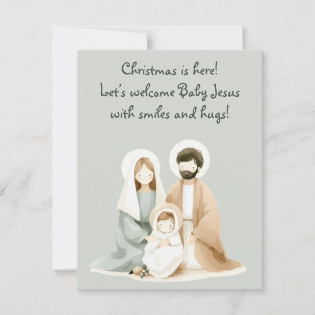 Heartwarming Religious Greeting Card (Front)
