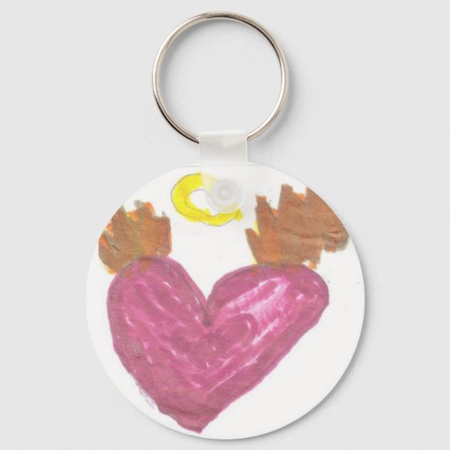 heartwithhalowingssmaller keychain (Front)