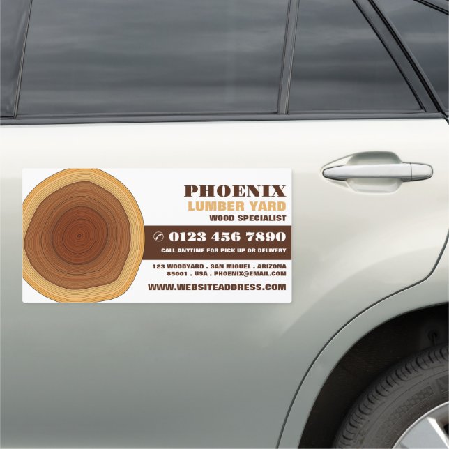 Heartwood, Lumber/Timber/ Wood Yard Car Magnet (In Situ)