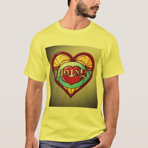 Hearty Chuckles Funny Heart Logo Mens T_shirt T_Shirt