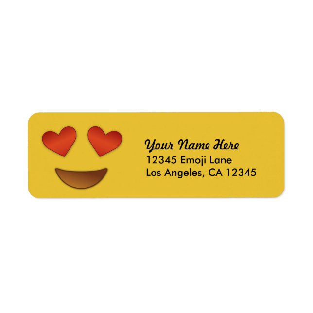 Hearty Eyes Emoji Label (Front)