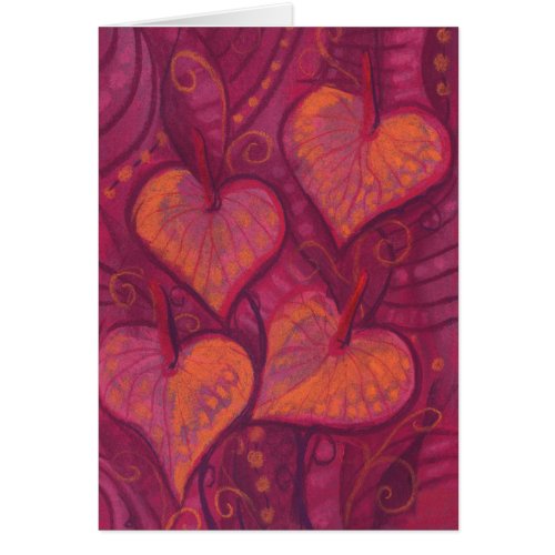 Hearty Flowers floral hearts pink red  orange