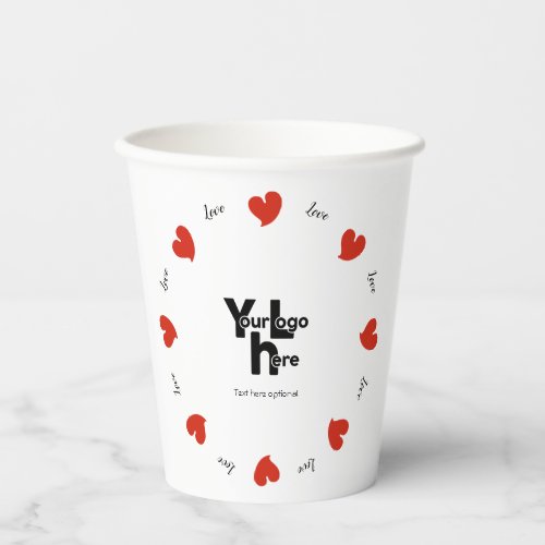 Hearty Hearts Red - Custom Text and Logo