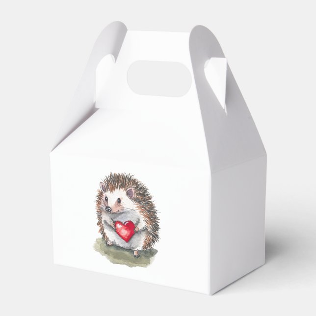 Hearty Hedgehog Favor Boxes (Front Side)