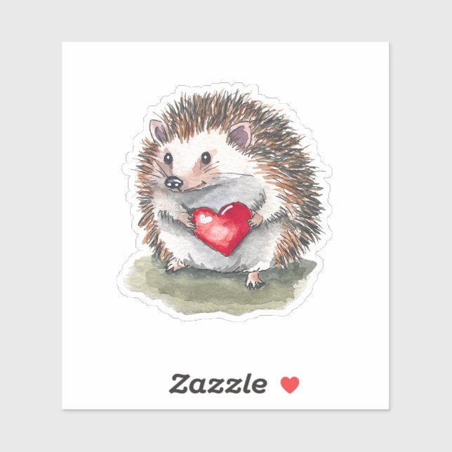 hearty hedgehog sticker (Sheet)