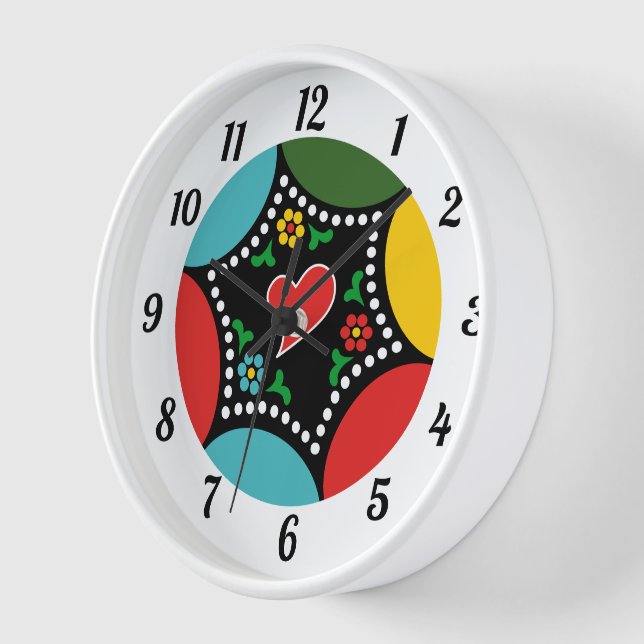 Hearty Portuguese Christmas Party and Gifts Clock (Angle)
