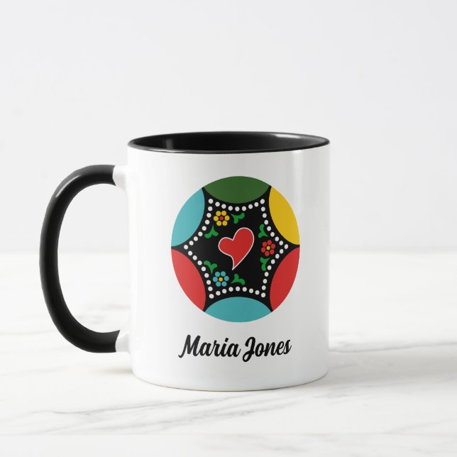 Hearty Portuguese Christmas Party and Gifts Mug (Left)