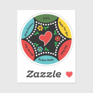 Hearty Portuguese Christmas Party and Gifts Sticker