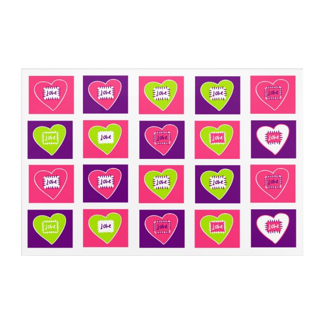 Hearty set acrylic print (Front)