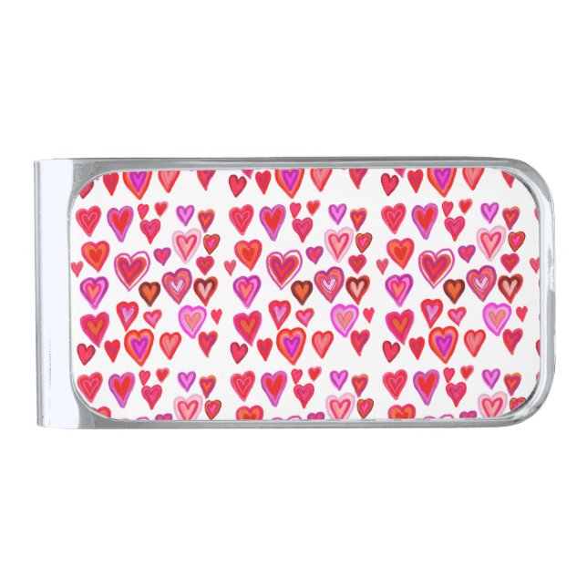 Hearty Silver Finish Money Clip (Front)