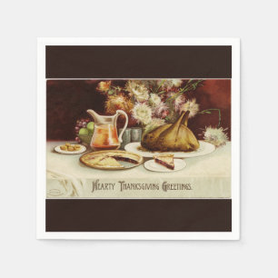 Hearty Thanksgiving Dinner Paper Napkins