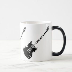 Heat Activated Appearing Guitar Mug