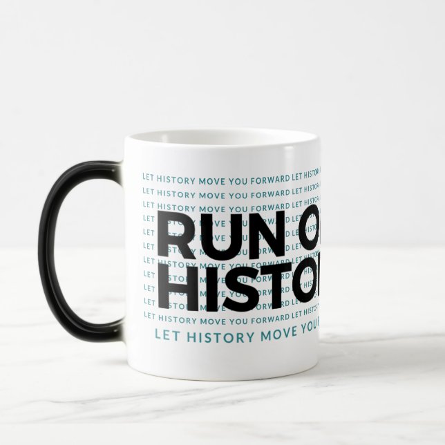 Heat activated morphing mug - Run on History (Left)