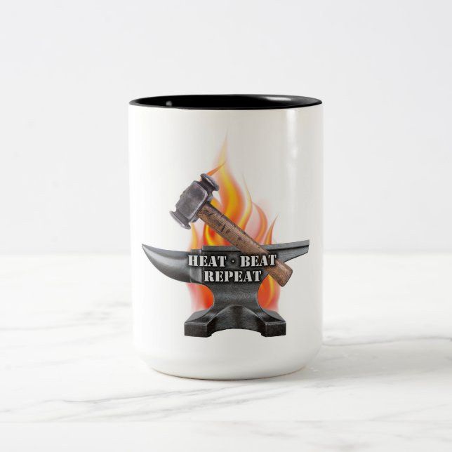 Heat, Beat & Repeat Blacksmithing Mug (Center)