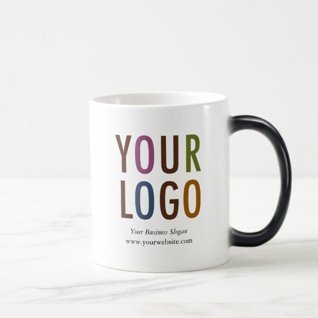 Heat Changing Magic Mug Custom Business Logo Black (Right)