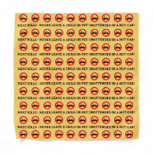 Heat Kills Safety Reminder Bandanna Face Covering