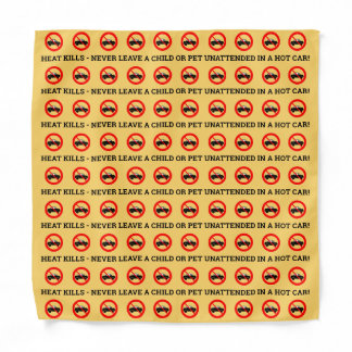 Heat Kills Safety Reminder Bandanna Face Covering