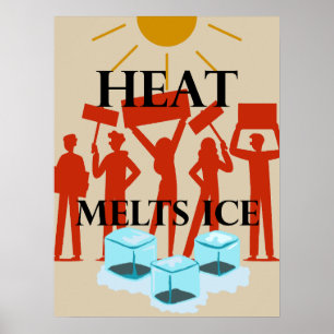 Heat Melts Ice Protest Poster