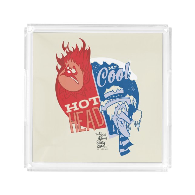 Heat Miser Hot Head & Snow Miser Mr. Cool Acrylic Tray (Front)