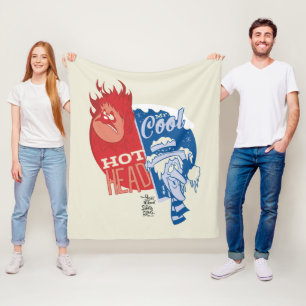 Heat Miser Hot Head & Snow Miser Mr. Cool Fleece Blanket