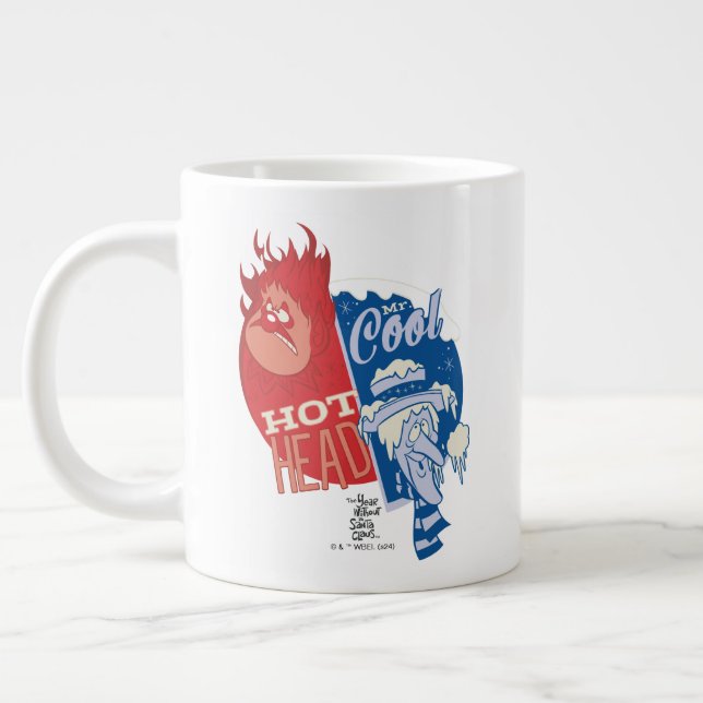 Heat Miser Hot Head & Snow Miser Mr. Cool Giant Coffee Mug (Left)
