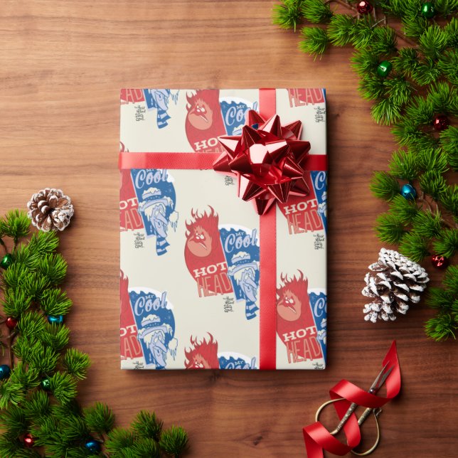 Heat Miser Hot Head & Snow Miser Mr. Cool Wrapping Paper (Holiday Gift)