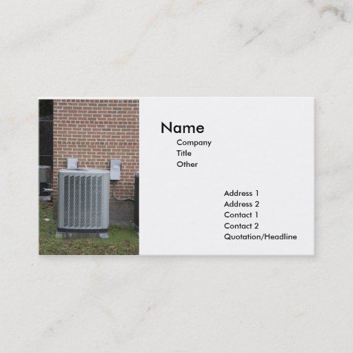 Customizable heat pump business card template