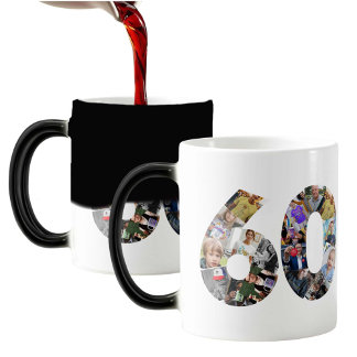 Heat-Reactive 60th birthday photo memory Color Morph Mug