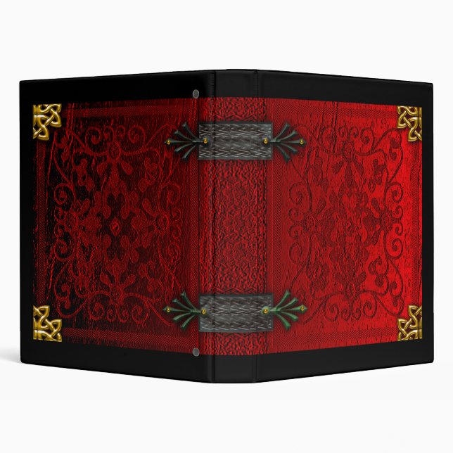 heat stamped red velvet 3 ring binder (Background)
