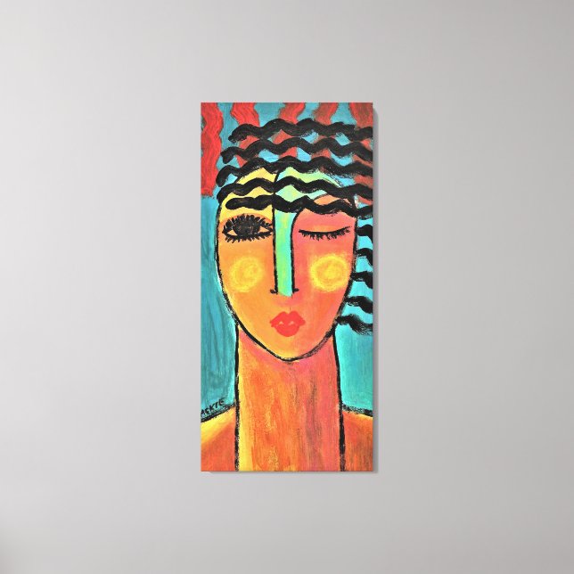 Heat Wave Abstract Portrait of a Woman Canvas Print (Front)