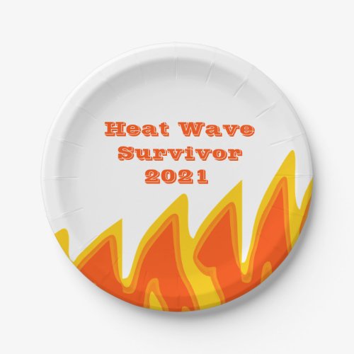 Heat Wave Survivor 2021 Paper Plate