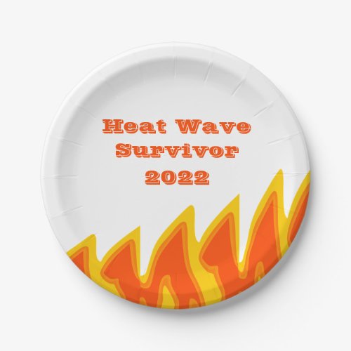 Heat Wave Survivor 2022 Paper Plate