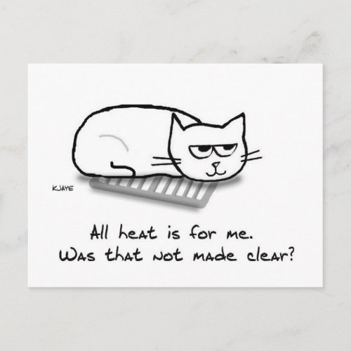 Heater Vent Cat _ Funny Cat Gift Postcard