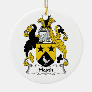 Heath Family Crest Ceramic Ornament
