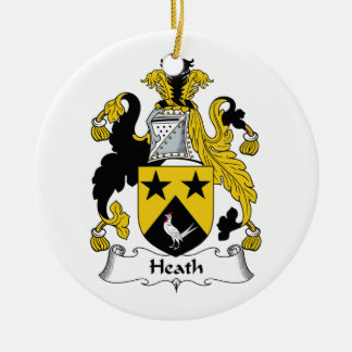 Heath Family Crest Ceramic Ornament