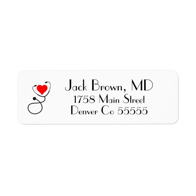 Heathcare Worker Return Address Label (Front)