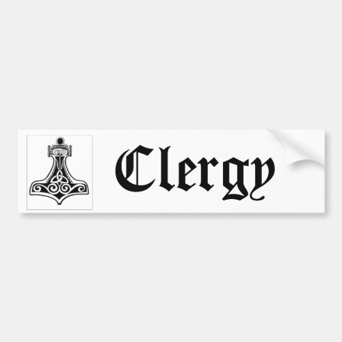 Heathen Clergy Bumper Sticker