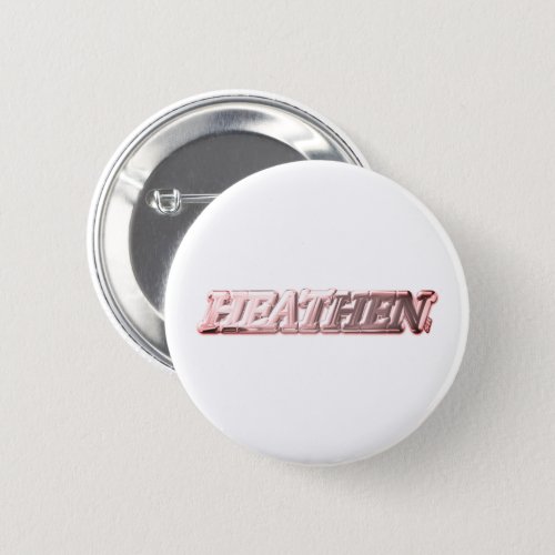 Heathen Titanium white round button