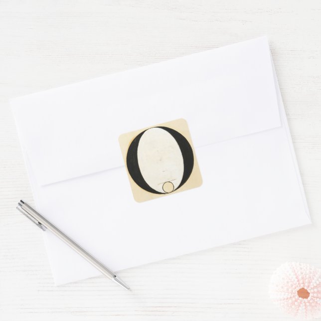 Heathens, 1920 by Hilma af Klint  Square Sticker (Envelope)
