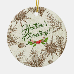 Heathen's Greetings Atheist Ornament
