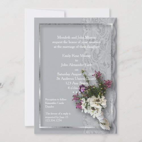 Heather and Lace Invitation